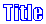 Only Titles